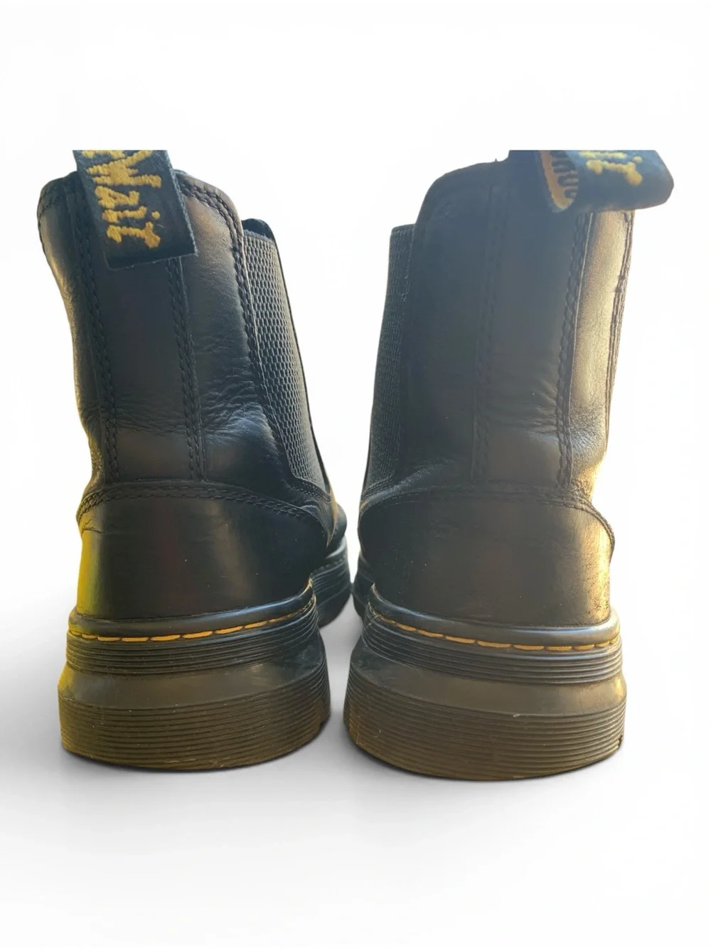 Dr. Martens Black Leather Embury Chelsea Pull-On Boots US Men’s 10 Womens 11